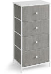  Komód fiókos dobozokkal HESTO 45x91, 7 cm, fehér/szürke