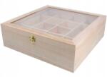  Innspiro Fa doboz, balzsamozott fa vitrin, 32x32x10 cm-es (212)