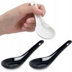 Emro Aziatica Keleti Kanál Kerámia Leveses Kanál Miso Ramen Fekete Spoon 12, 5cm (2700)