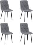 FDY Set 4 Scaune Bucatarie/Dining Fido Material Textil Gri