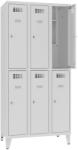  Sms 332 n rövidajtós iskolai öltözőszekrény (6 ajtó, lábakon álló)