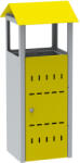  KOS_1303 kültéri szelektív hulladékgyűjtő (fém, 1x 50L, zárható)