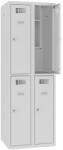  Sms 322 rövidajtós iskolai öltözőszekrény (4 ajtó, teli lábazaton)