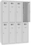  Sms 342 rövidajtós iskolai öltözőszekrény (8 ajtó, teli lábazaton)