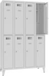  Sms 342 n rövidajtós iskolai öltözőszekrény (8 ajtó, lábakon álló)