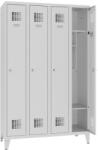  Sms 340n hosszúajtós iskolai öltözőszekrény (4 ajtó, lábakon álló)