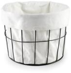 Ibili Ibili-Accesorios tálalókosár, fém/pamut, 25x18 cm, fehér/fekete (IB-706025)