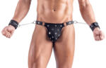 Svenjoyment Matte Look Thing with Studs & Handcuffs 2111764 Black XXXL