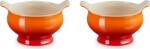 Le Creuset Купи за бульон каменинови 600 мл, огнено оранжево, 2 бр (79284000900000)