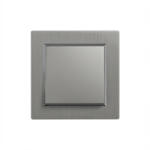 Leziter Nova kereszt kapcsoló 10A 250V 107 szürke kerettel (LN1KERV-SZ_LN107-SZ) - leziteronline