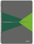 Leitz Spirálfüzet, A4, kockás, 90 lap, PP borító, LEITZ "Office", szürke-zöld (E44950055) - tintasziget