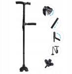  Idősek Számára Készült Kerekesszékes Bot Összecsukható Könnyű Önhordó Led Világítással (TJA00751)