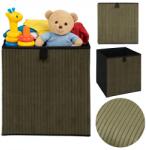 HowHomely Corduroy Box Tároló Doboz 30x30 CM Zöld Összecsukható Kallax (HH-HD0546A)