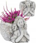 Art-Pol Beton kaspó fedél Angyal szürke 13x13x16cm (135522)