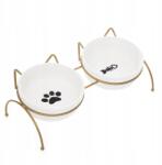 Homla Catty macskatál szett arany állványon 27x13x11 cm Homla (221245)