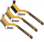 INGCO Set Perii Abrazive 180 mm, 3 Bucati, Otel, Alama, Nylon, Curatare Detaliu (HKTWB10306) - ingcomag