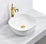  Lavoar pe blat alb, tip bol, din ceramica , 42.5 x 42.5 x 14 cm - 8001 A1 (C1478)