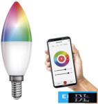 EMOS LED izzó GoSmart gyertya / E14 / 4, 8 W (40 W) / 470 lm / RGB / dimmelhető / Zigbee (ZQZ322R)