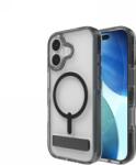 ZAGG Santa Cruz Snap KS MagSafe tok állvánnyal iPhone 17-hez - Átlátszó és fekete