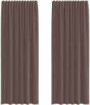 vidaXL 2 db barna fátyolfüggönyök fülecske tetejével 140x260 cm 0.25 kg 4102265 4102265 (4102265)