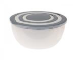 Excellent Houseware 5 darabos tálkészlet, polipropilén, 0, 4/0, 8/1, 5/2, 5/4, 4 l, fehér/szürke (KO-Y54231220)