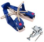 Depox Sharp Easy késélező és mini öntöttvas satu, asztali szorító, 2 az 1-ben készlet, kék/szürke (F58+F59)