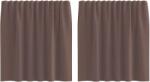vidaXL 2 db barna voile függönyök rúd zsebekkel 0.25 kg 4102171 4102171 (4102171)