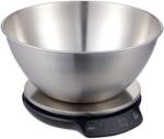 Klausberg Кухненска везна с купа Klausberg KB 7939, 5 Kg, Bluetooth, Мобилно приложение, LED, ТАРА, Течности, 4 хранителни стойности, Инокс - azo Кухненски везни
