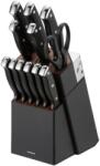 Klausberg Set cuțite Klausberg KB 7985, 13 piese, Oțel inoxidabil, Mâner + ascuțitor, Negru (KB 7985)
