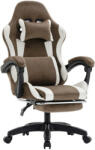 TEMPO KONDELA Irodai/gamer szék, barna/fehér, HOSPO