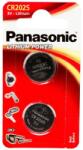 Panasonic CR2025 3V lítium gombelem (2db/csomag) (CR-2025EL/2B) (CR-2025EL/2B) (CR-2025EL/2B)