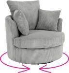 TEMPO KONDELA Relaxációs forgófotel, világosszürke, SALTER