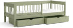  LESZANKA ágyneműtartós fa ágy 80x180 - olivazöld (10000017313)