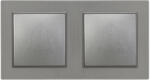 Leziter Nova kettős csengő kapcsoló 101N szürke kerettel (LN2KERV-SZ_LN101N-SZ_2) - leziter