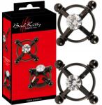 Bad Kitty Gyémánt mellbimbó bilincsek, Fekete Bdsm ékszerek Bad Kitty (4024144130528)