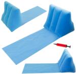  Felfújható nyugágy háttámlával - kék (KX4984)