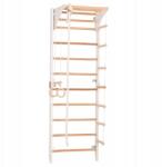 Rinagym Fából készült gimnasztikai létra Rinagym Kombi 2 Fehér- Otthoni sport szett (5903206628281)