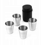 Orion 4x Utazó túrapohár kemping acél vodka tok szett (125154)
