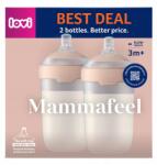 LOVI 2 db-os szett Lovi Mammafeel 250ml cumisüveg dyna cumival 3m+ (0596)