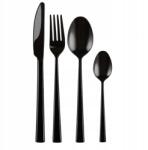 KULIG Ebédlő evőeszköz szett 6 személyes Piano Black (1968 CZARNE PROSTE ŚWIĘTA WIGILIA KOMPLET)