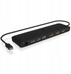 RaidSonic Dokkoló állomás IB-DK2116-C 12in1, HDMI, DP, LAN, USB (IB-DK2116-C)