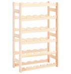 VidaXL Állvány 30 palack bor számára, fenyőfa (286194)