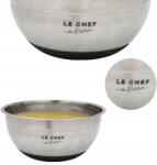 HowHomely Csúszásgátló rozsdamentes acél tál 20x12 cm ezüst kerek szilikon (HH-KU6771)