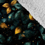 Takoy Téli softshell fehér báránybundával prémium aranyszínű levelek zölddel