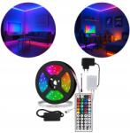  Led szalag Rgb 5mb Bluetooth Távirányító Fényvezérlés Alkalmazás Erős szalag (Mocna Taśma LED 5 metrów Blueetoth Pilot)