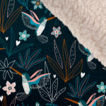 Takoy Téli softshell fehér báránybundával prémium éjszakai kolibri