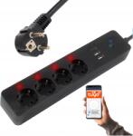 BLOW Intelligens Tápkábel Hosszabbító 4 Gn Usb-c 2x Usb WiFi Tuya 3M (98-421#)