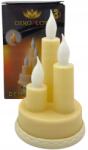 100pa Dekorációs Gyertya Hármas LED-es betét lámpa krém Dekoflow (PFL0310v)