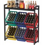  Lifewit ládatartó állvány fekete 32x104x117.3cm 6 italos láda számára (5904266106207)