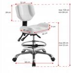 ACTIVESHOP Kozmetikai szék A-4299 fehér (109193)